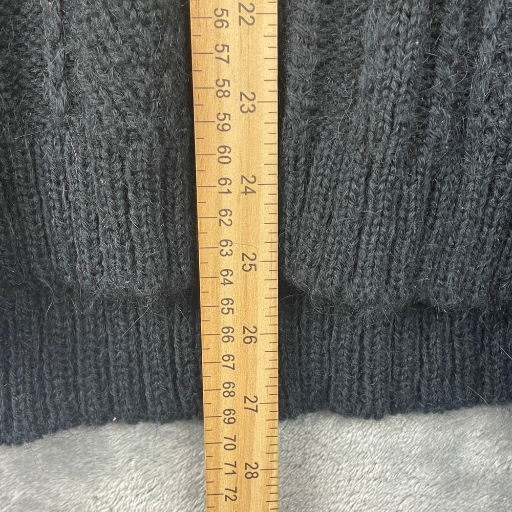 CP Shades Sweater Medium Black Mohair Alpaca Mix Knit Pullover Old‎ Money Staple - Picture 6 of 7